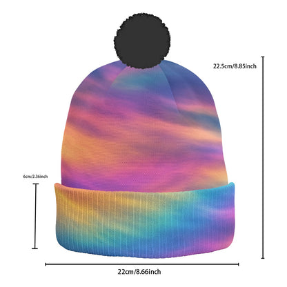 Unisex Knitted Hat With Pom-Pom