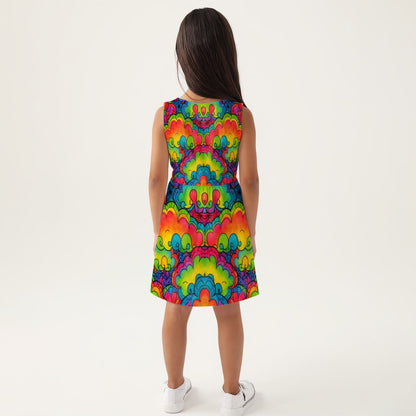 Unisex Girls Sleeveless A-Line Dress