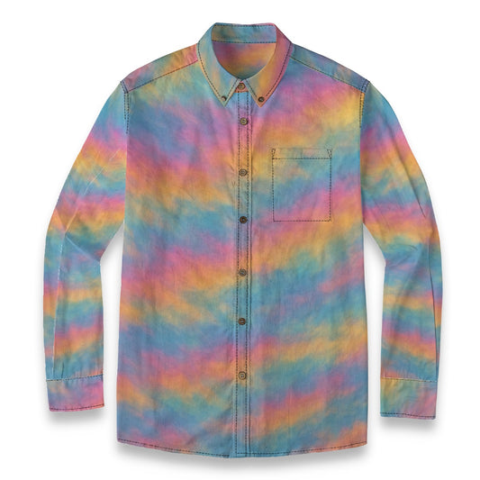 Men's Casual Lapel Long Sleeve Shirt|125GSM Cotton