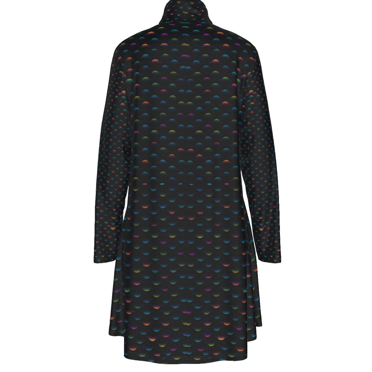 Women's High Neck Dress With Long Sleeve