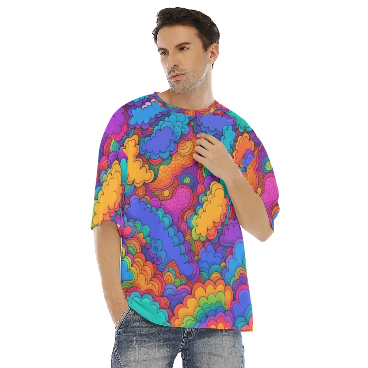 Men's Drop Shoulder T-shirt With Short Sleeve