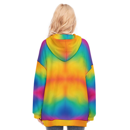 Women's Long Hoodie With Zipper Closure