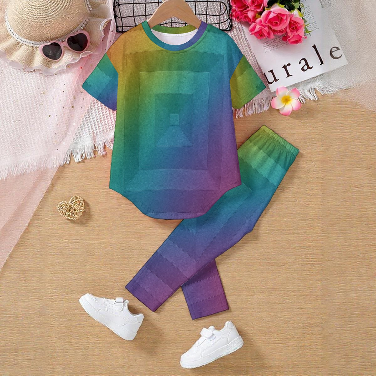 Unisex Kids' Casual Top and Pants Set