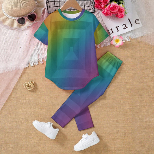 Unisex Kids' Casual Top and Pants Set