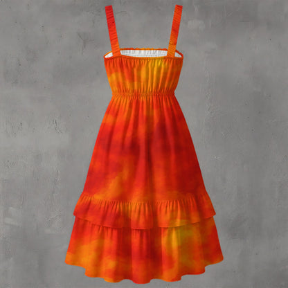 Unisex Women‘s Ruffle Hem Dress