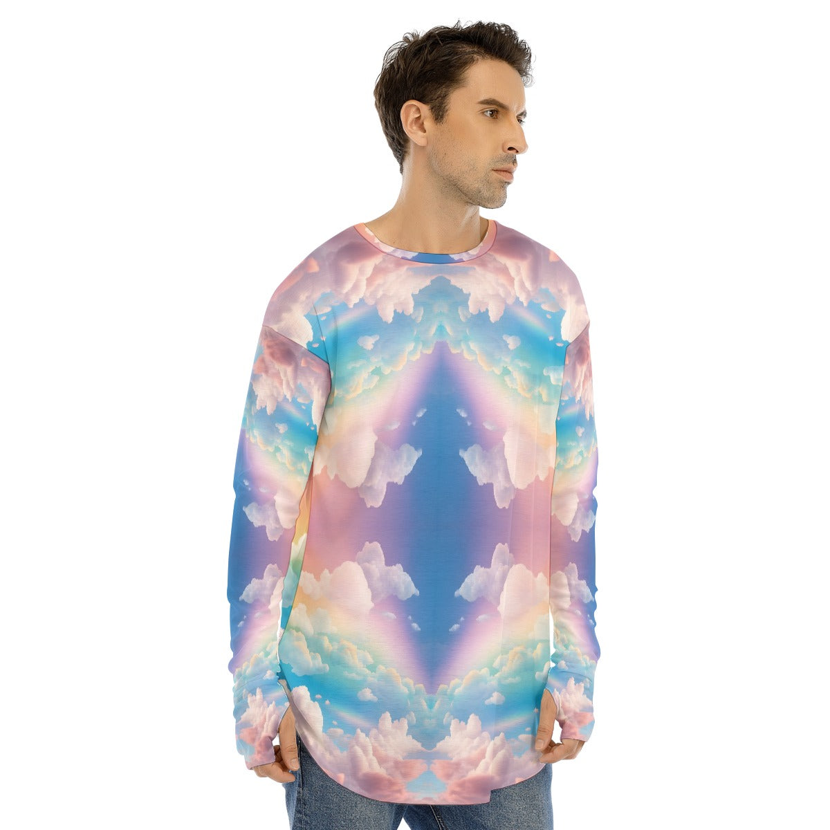 Men's Fingerless Long Sleeve T-shirt