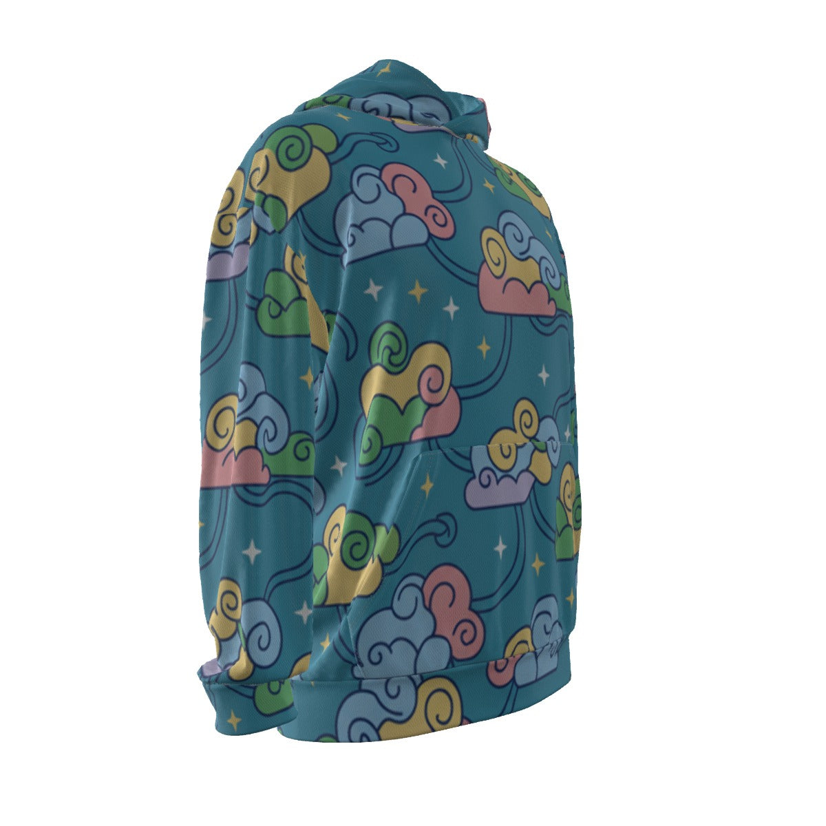Men's Drop Shoulder Patch Pocket Hoodie