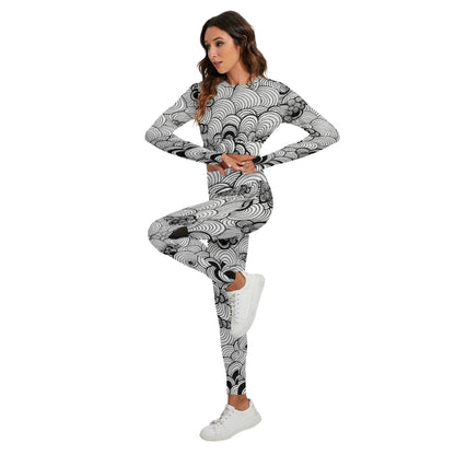 Women's Sport Set With Backless Top And Leggings