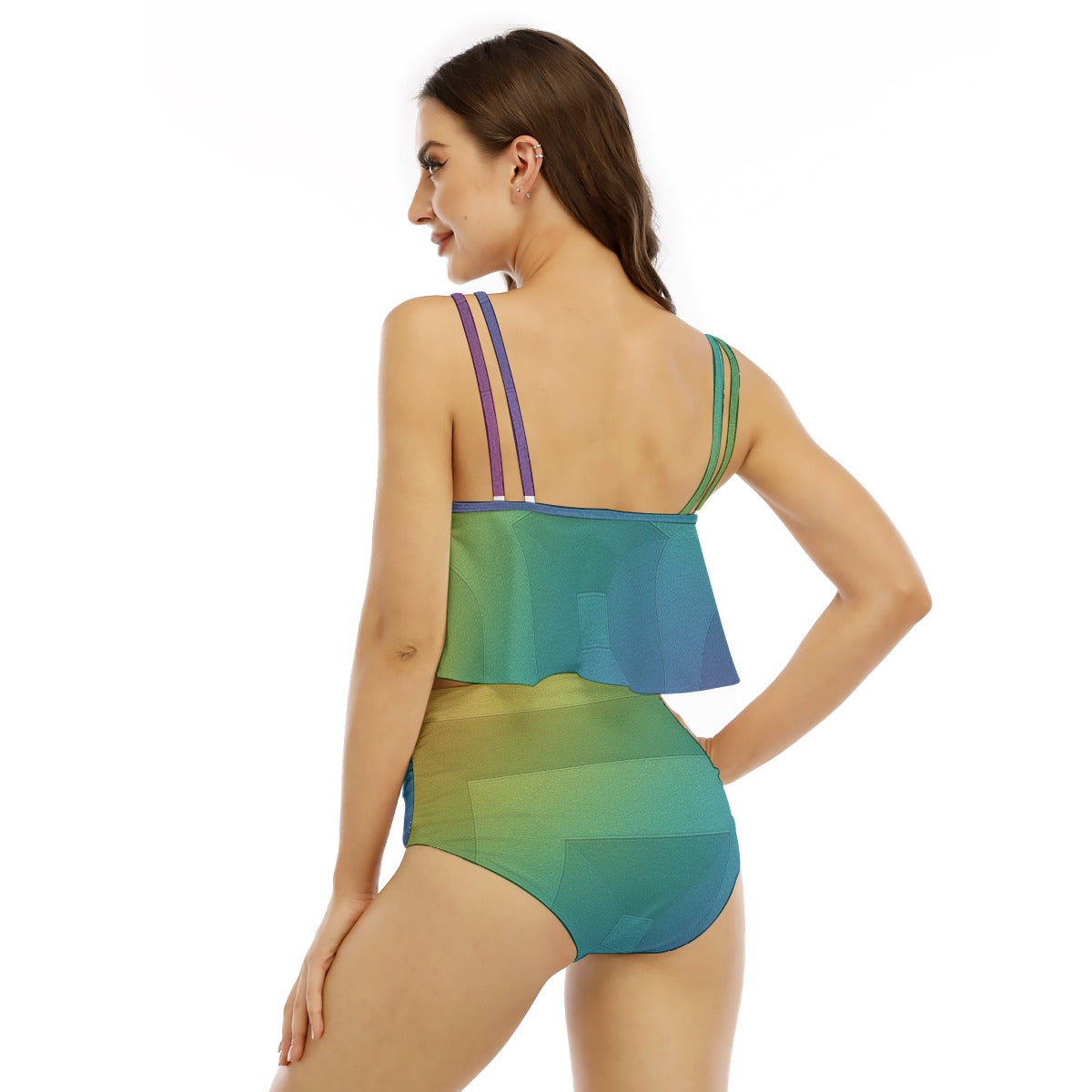 Women's Ruffled Vest Bikini Swimsuit