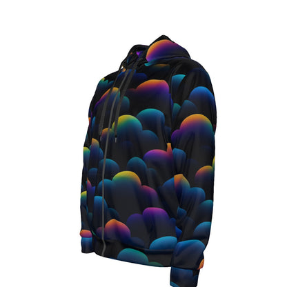 Unisex Zipper Hoodie With Black Lining