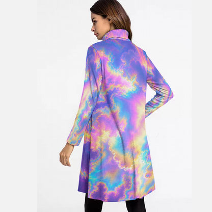 Women's High Neck Dress With Long Sleeve