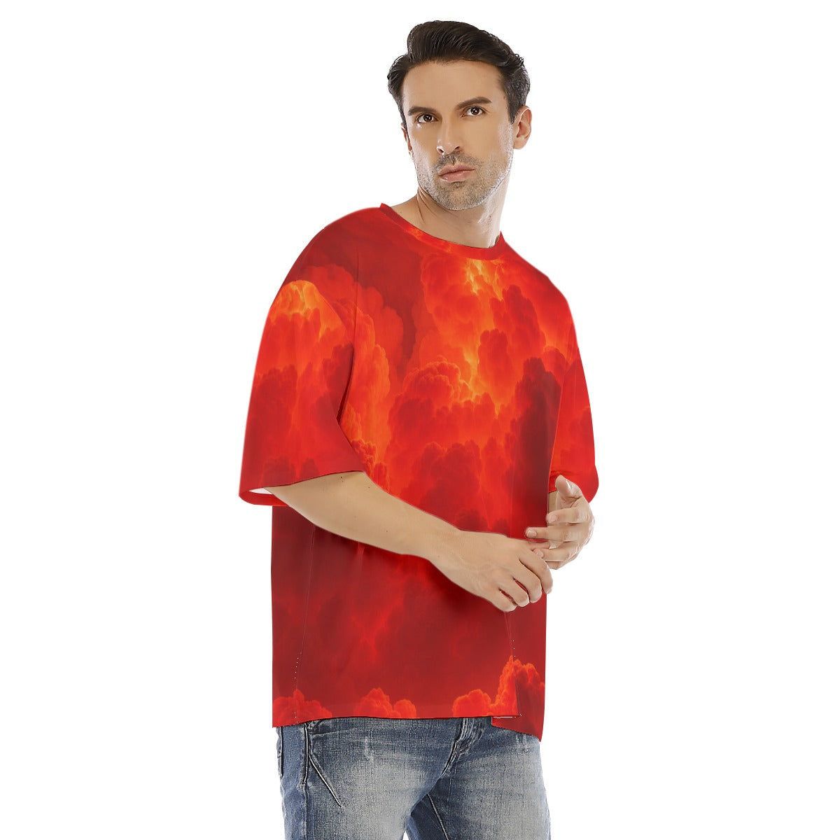 Men's Drop Shoulder T-shirt With Short Sleeve