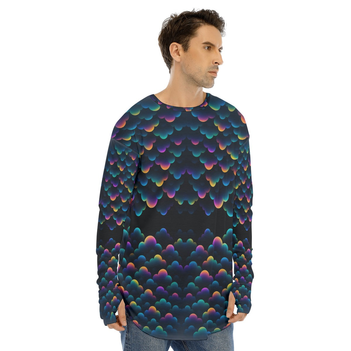 Men's Fingerless Long Sleeve T-shirt