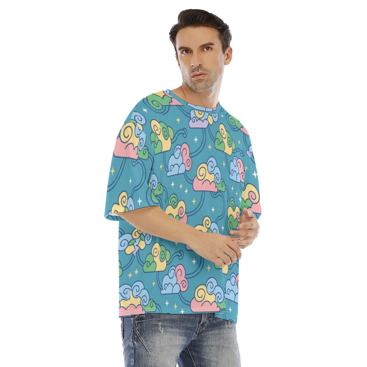 Men's Drop Shoulder T-shirt With Short Sleeve