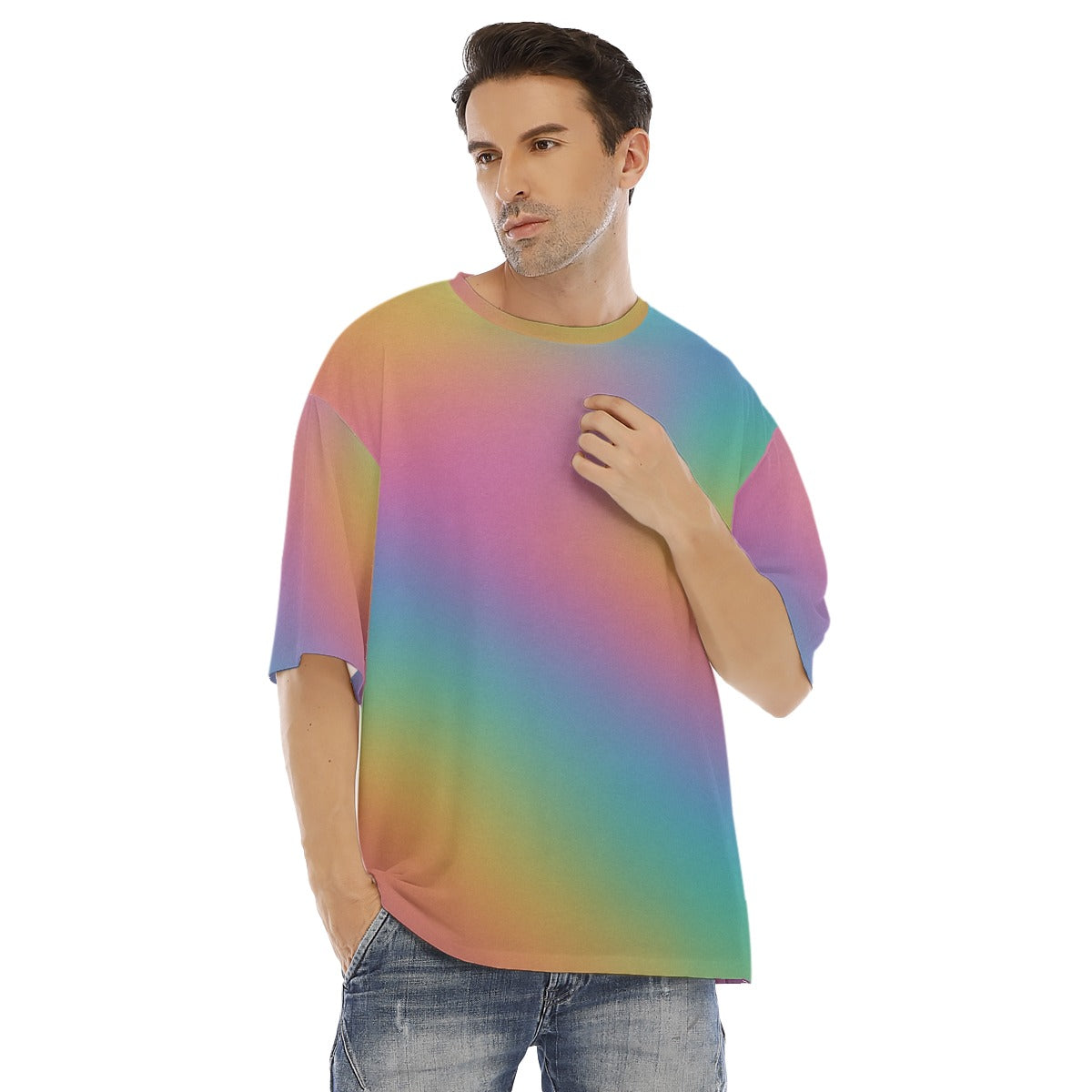 Men's Drop Shoulder T-shirt With Short Sleeve