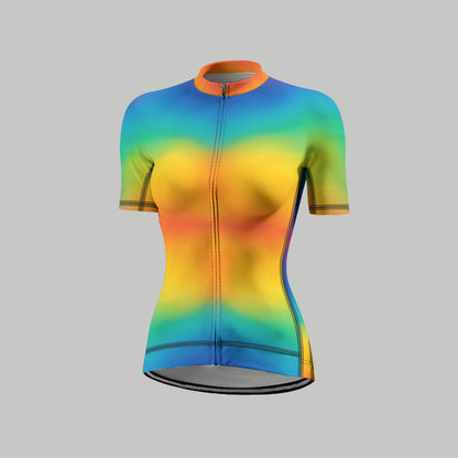 Women's Anti-Slip Raglan Cycling Jersey With Short Sleeve