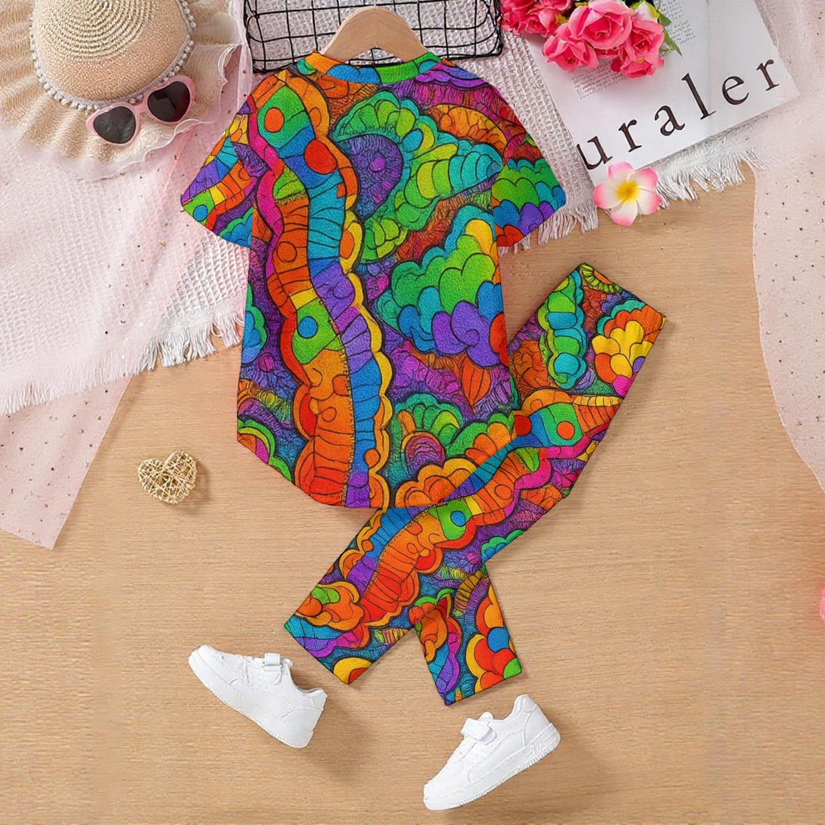 Unisex Kids' Casual Top and Pants Set