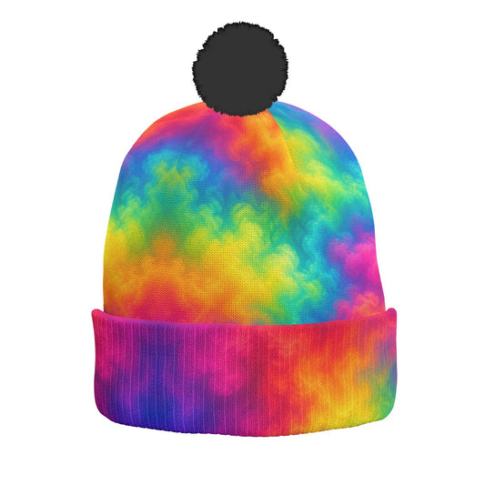 Knitted Hat With Pom-Pom
