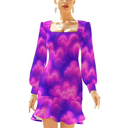 Women's Ruffle Hem Skinny Dress