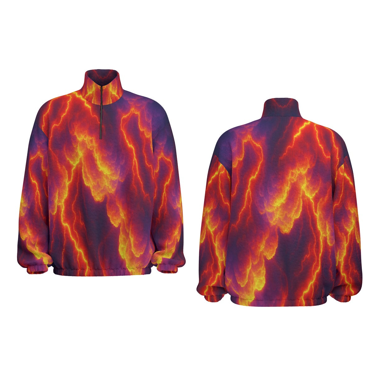 Unisex Turtleneck Zippered Sweatshirt