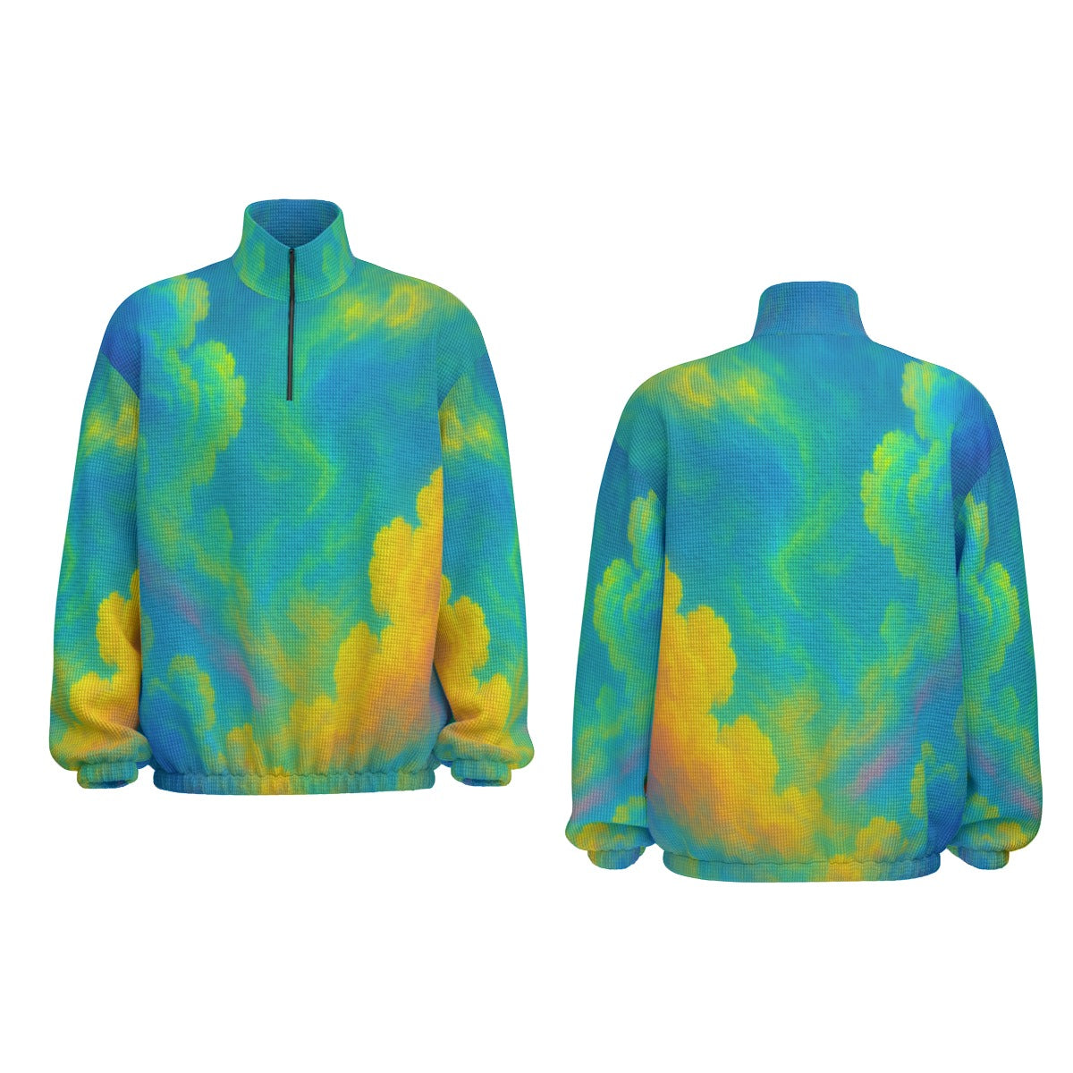 Unisex Turtleneck Zippered Sweatshirt