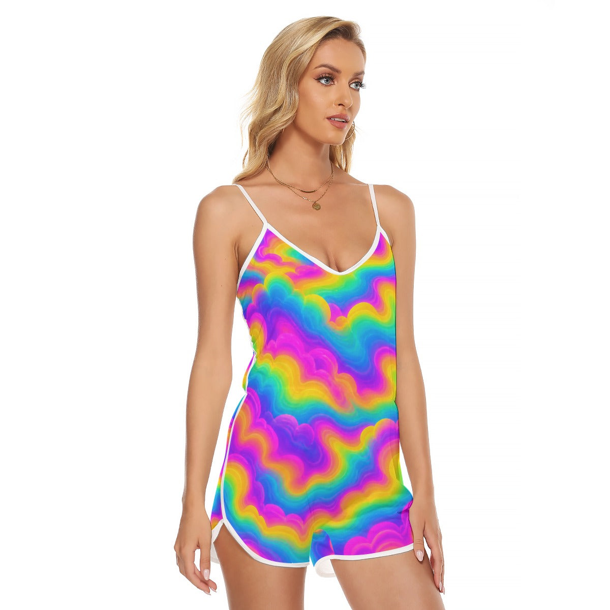 Women's V-neck Cami Romper