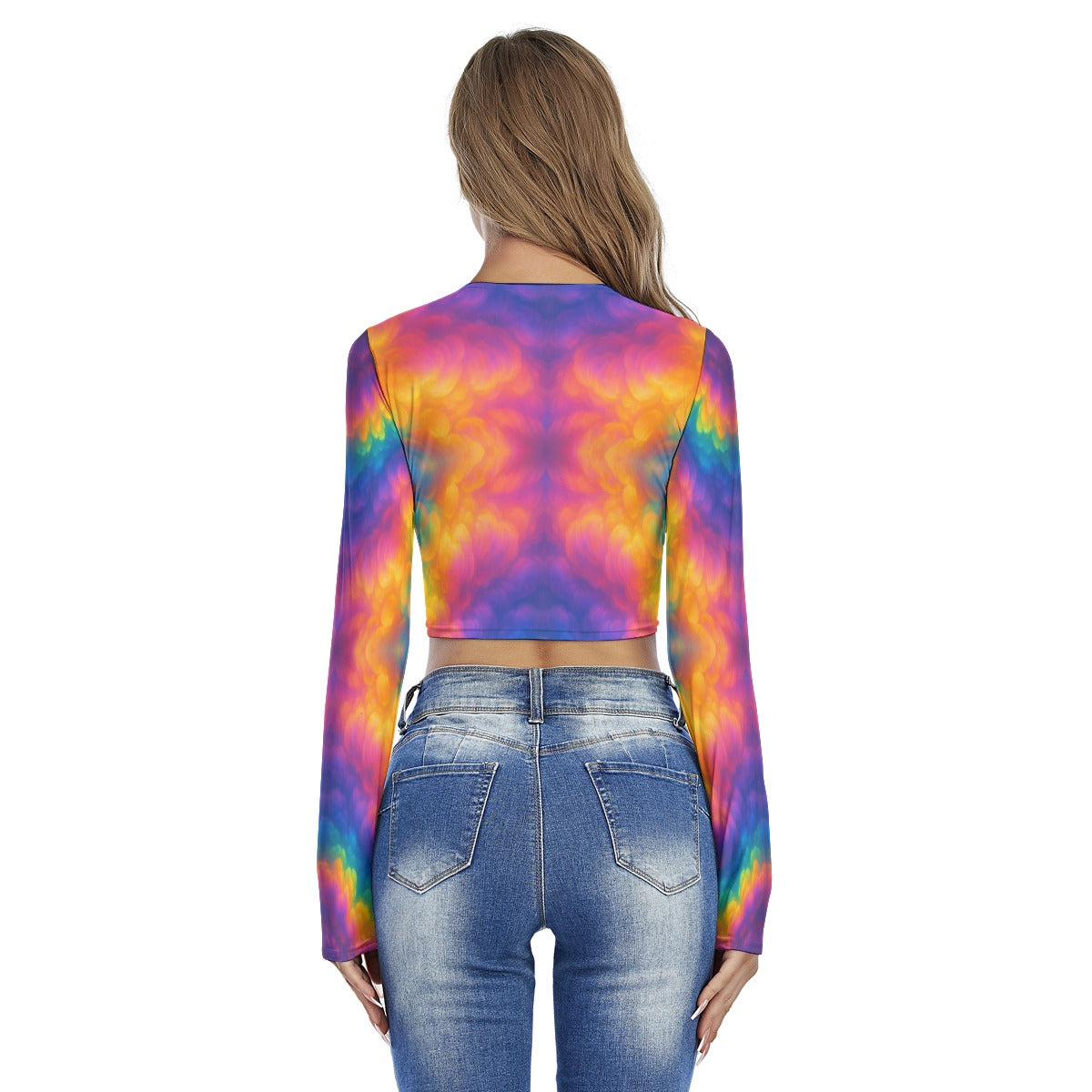 Women's Round Neck Crop Top T-Shirt