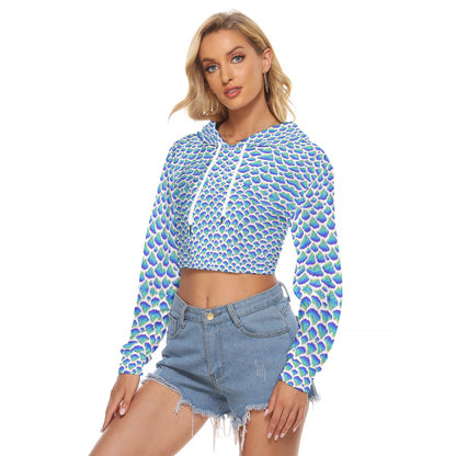 Women's Crop Top Hoodie|Velvet