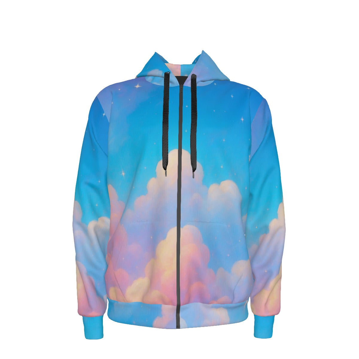 Unisex Zipper Hoodie With Black Lining