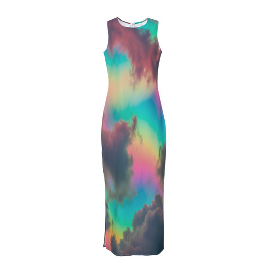 Women's Beach Perspective Chiffon Sleeveless Dress