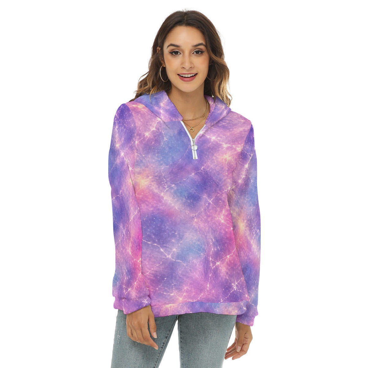 Women’s Borg-Fleece Half-Zip Hoodie - view 1
