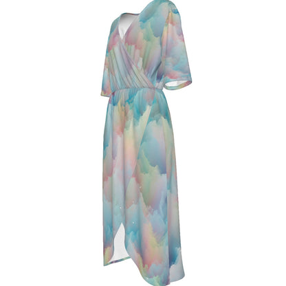 Women's Short Sleeve V-neck Dress