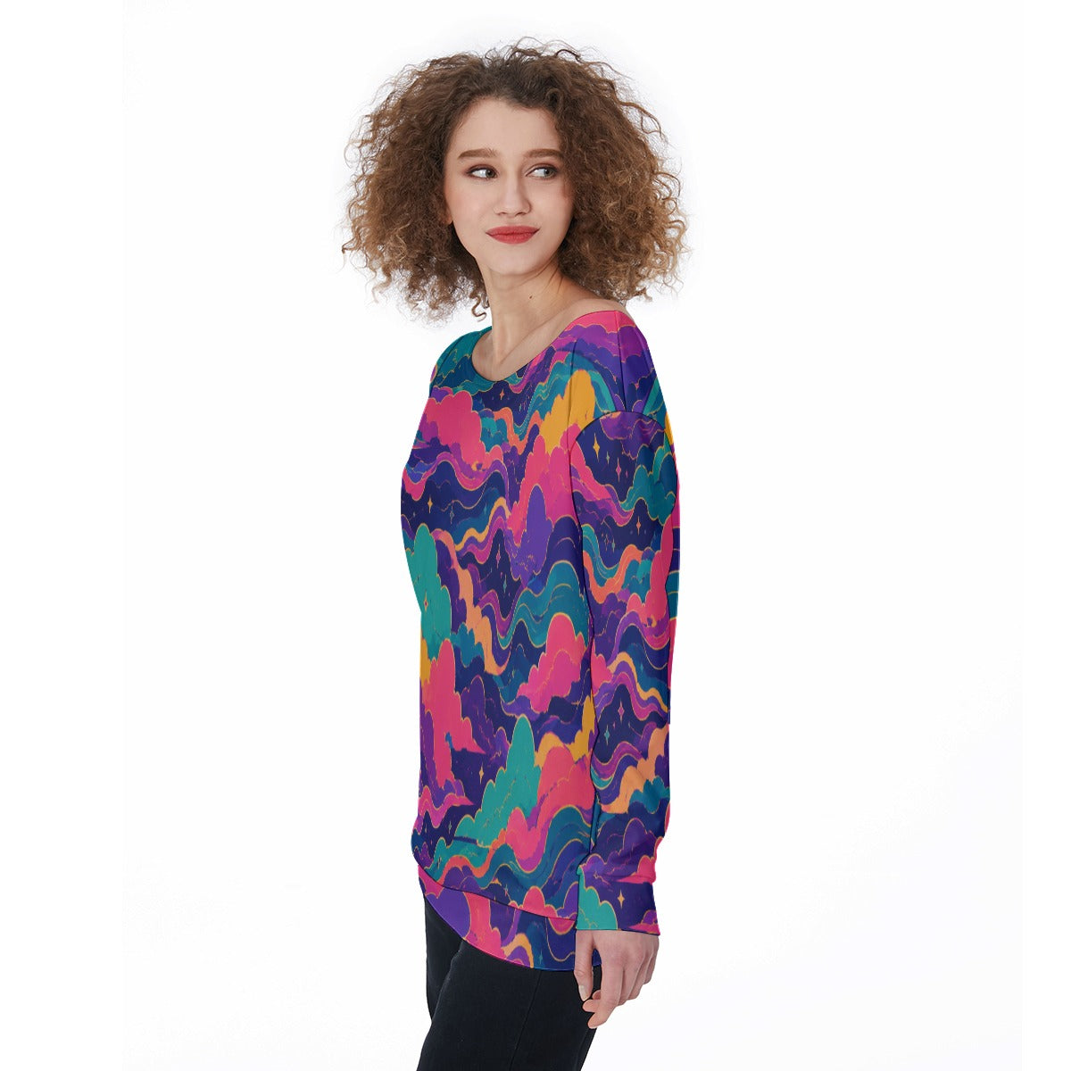 Women's Off-Shoulder Sweatshirt