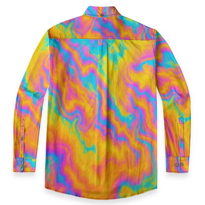 Men's Casual Lapel Long Sleeve Shirt|125GSM Cotton