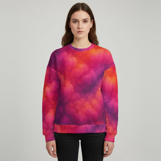 Women's Thick Waffle Knit Sweatshirt