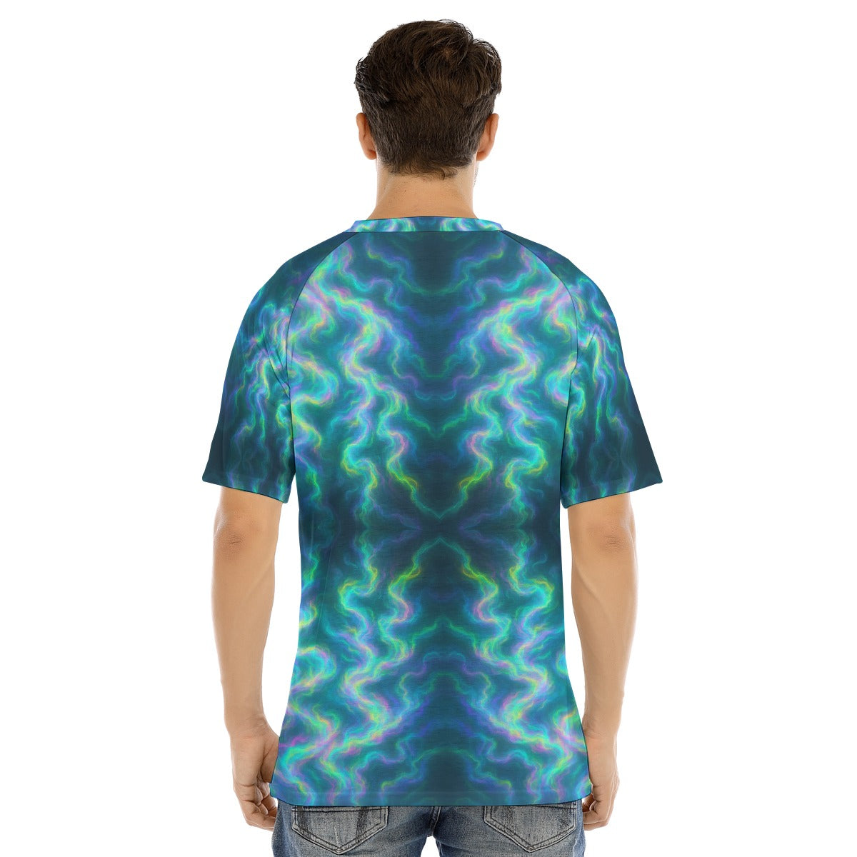 Men's Raglan Sleeve T-shirt With Button Closure