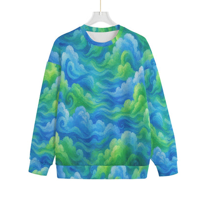 Unisex Drop-shoulder Knitted Fleece Sweater - view 1
