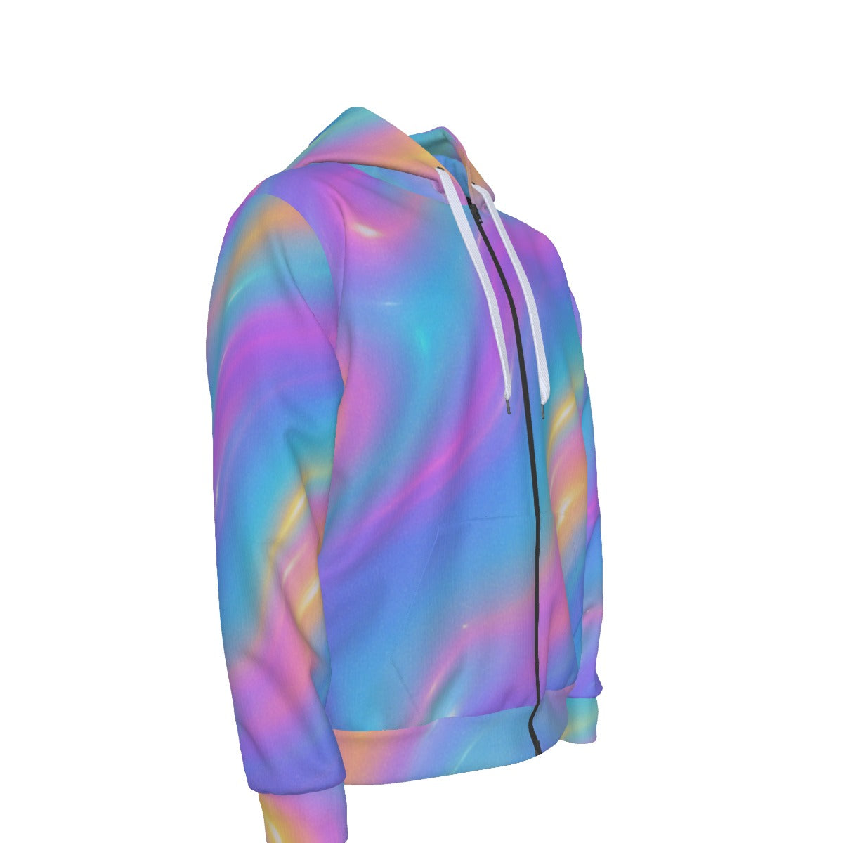 Unisex Zipper Hoodie With Black Lining