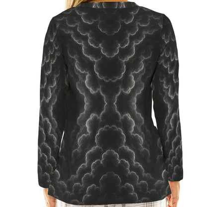 Women's Loose V-Neck T-Shirt With Long Sleeve