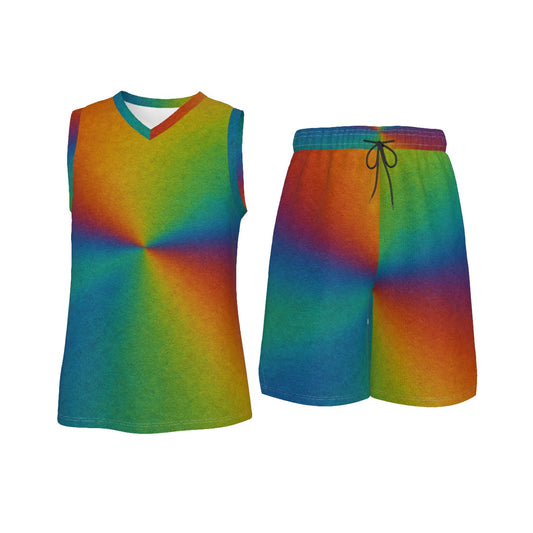 Men's V Neck Basketball Suit