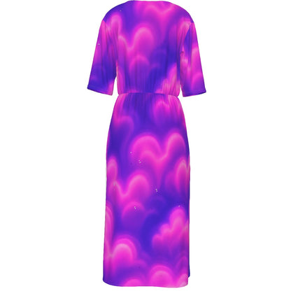 Women's Short Sleeve V-neck Dress