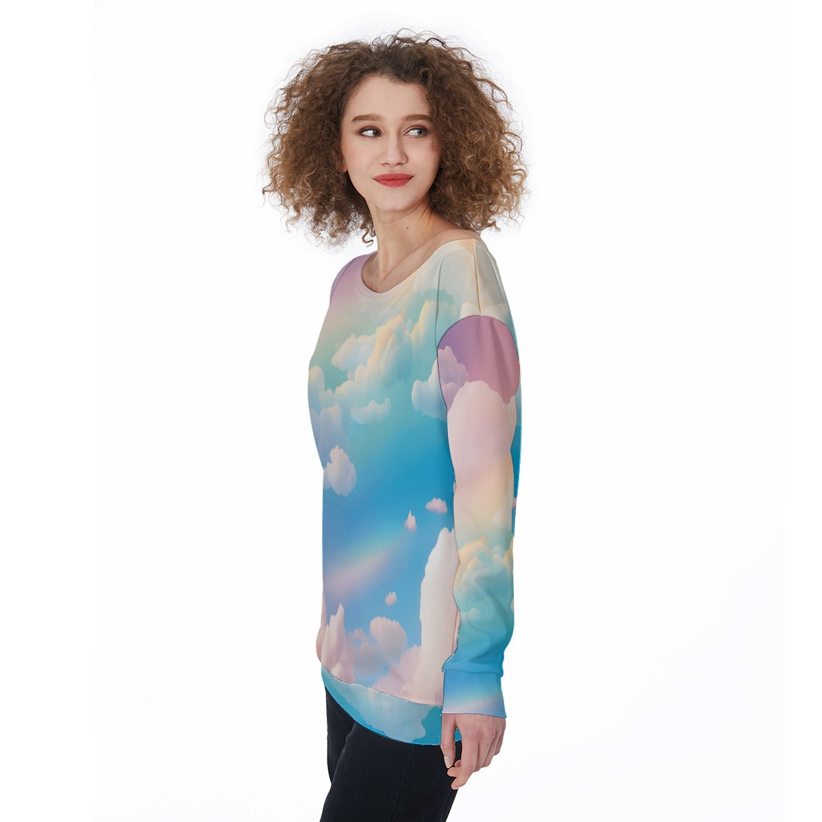 Women's Off-Shoulder Sweatshirt