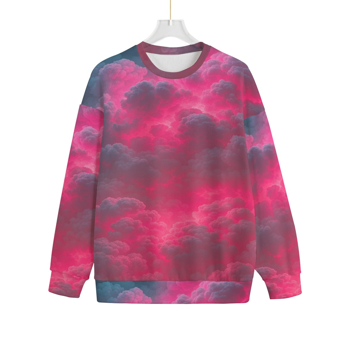 Unisex Drop-shoulder Knitted Fleece Sweater - view 1