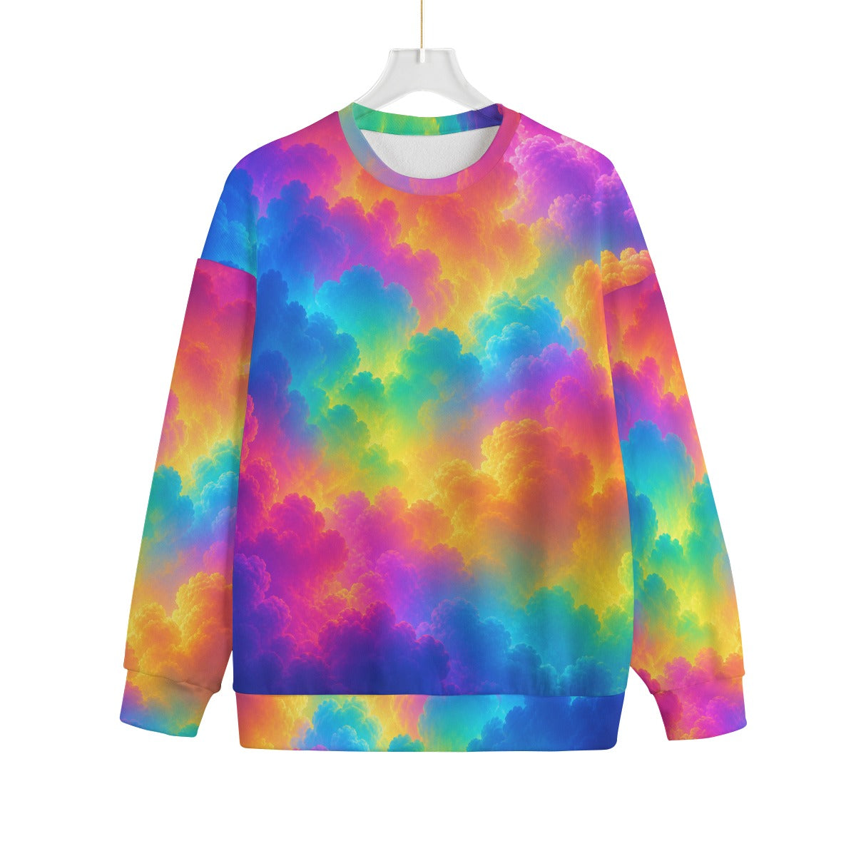 Unisex Drop-shoulder Knitted Fleece Sweater - view 1