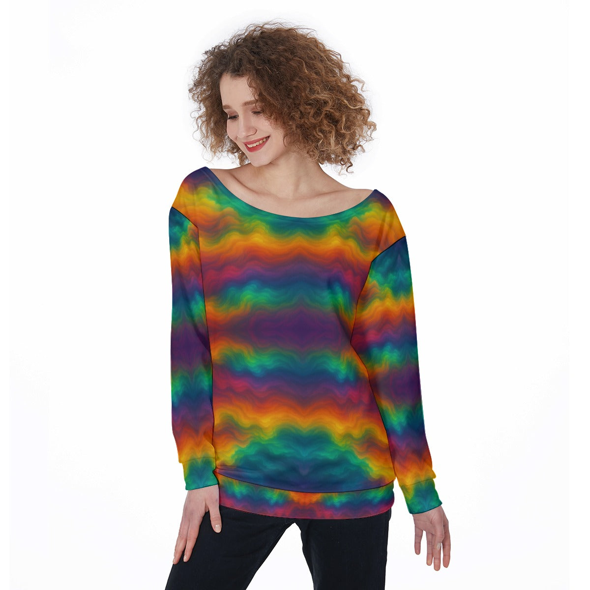 Women's Off-Shoulder Sweatshirt