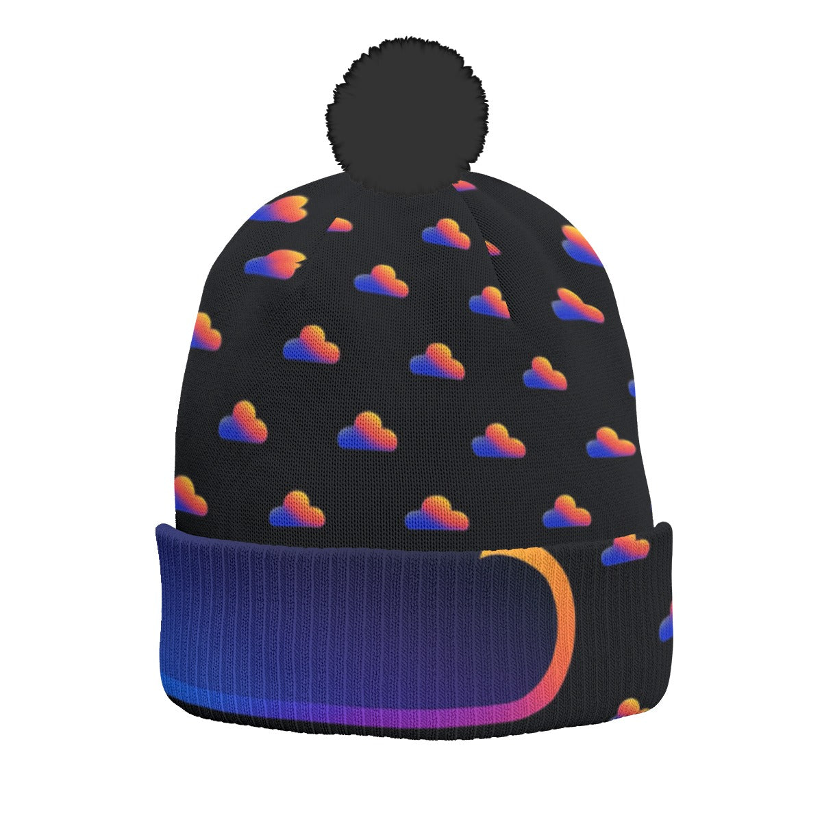 Unisex Knitted Hat With Pom-Pom