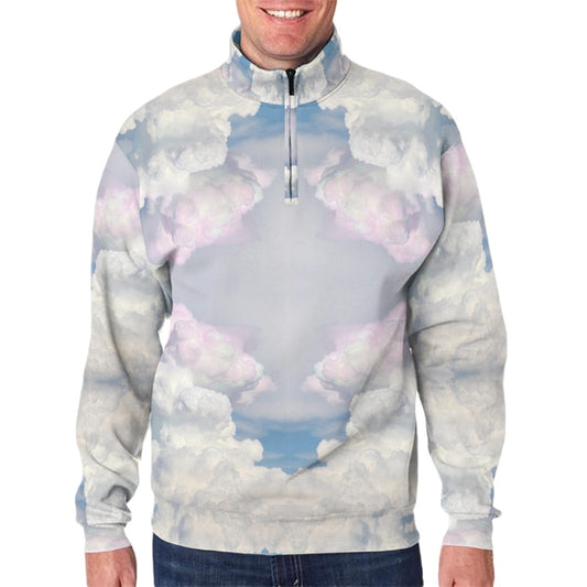 Men's Hidden Half-Zip Placket Hoodie