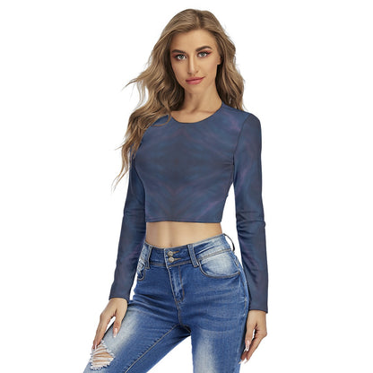 Women's Round Neck Crop Top T-Shirt