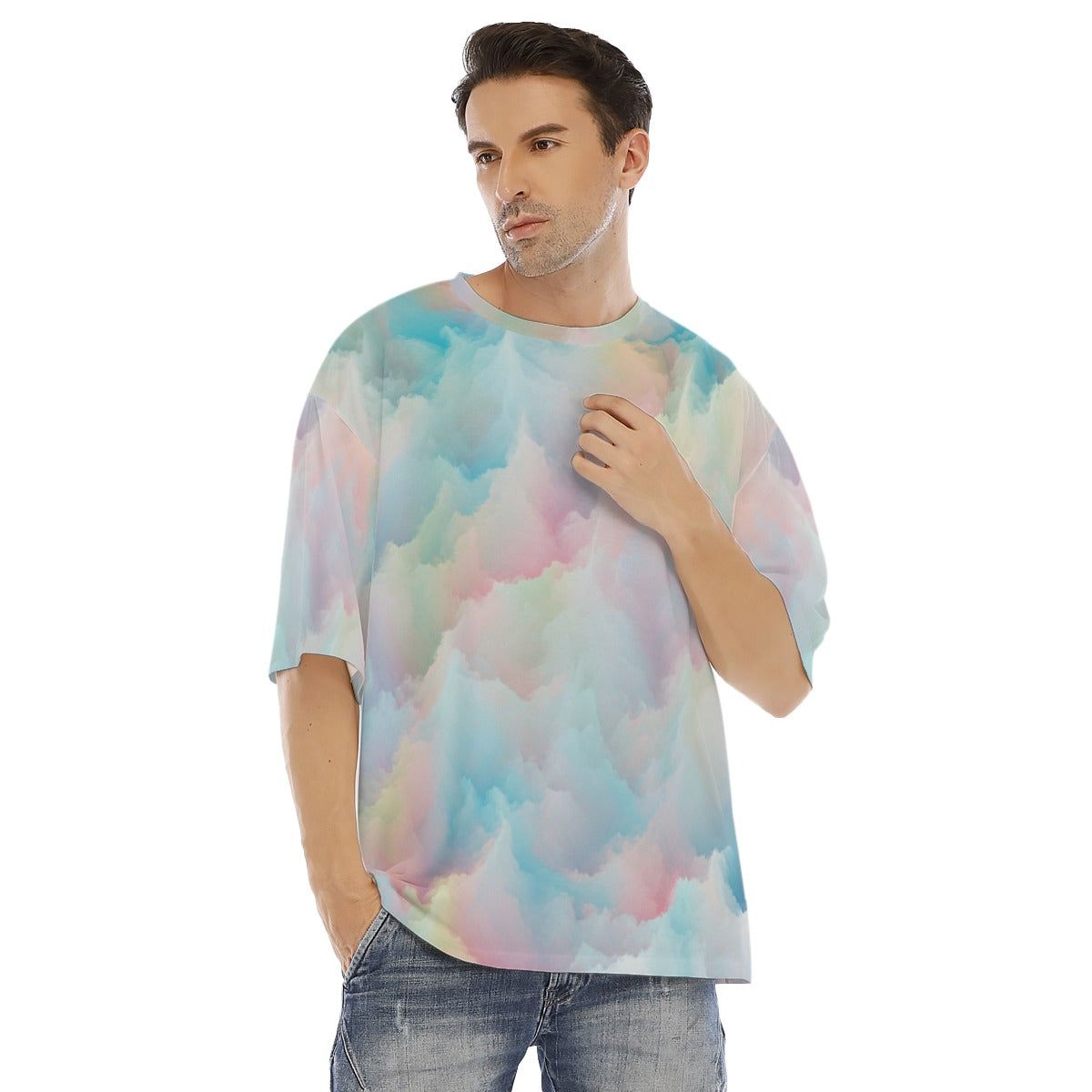 Men's Drop Shoulder T-shirt With Short Sleeve