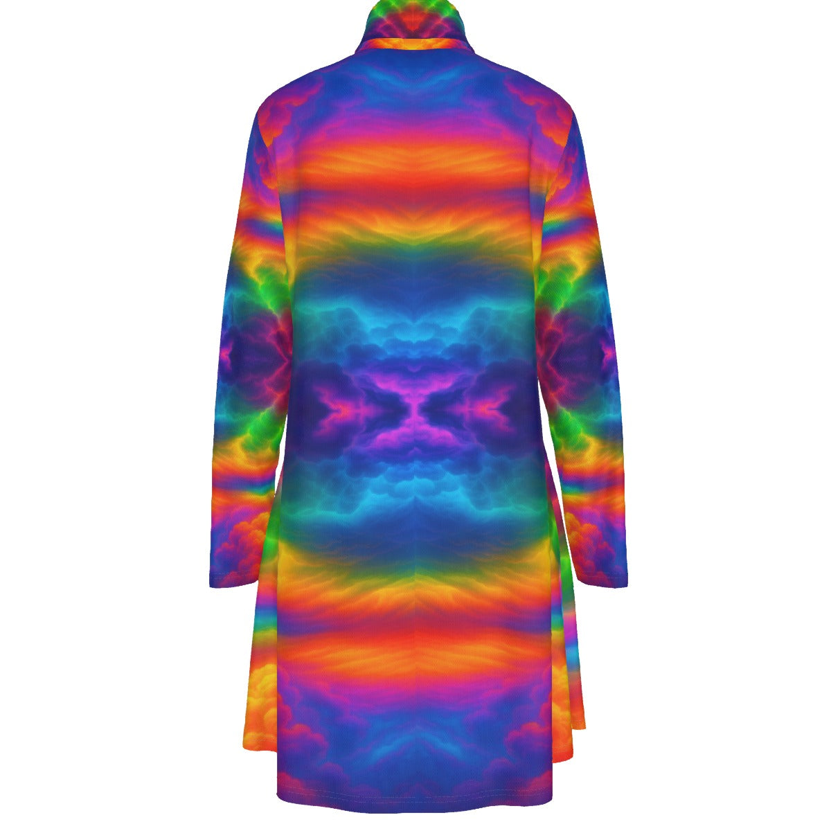 Women's High Neck Dress With Long Sleeve